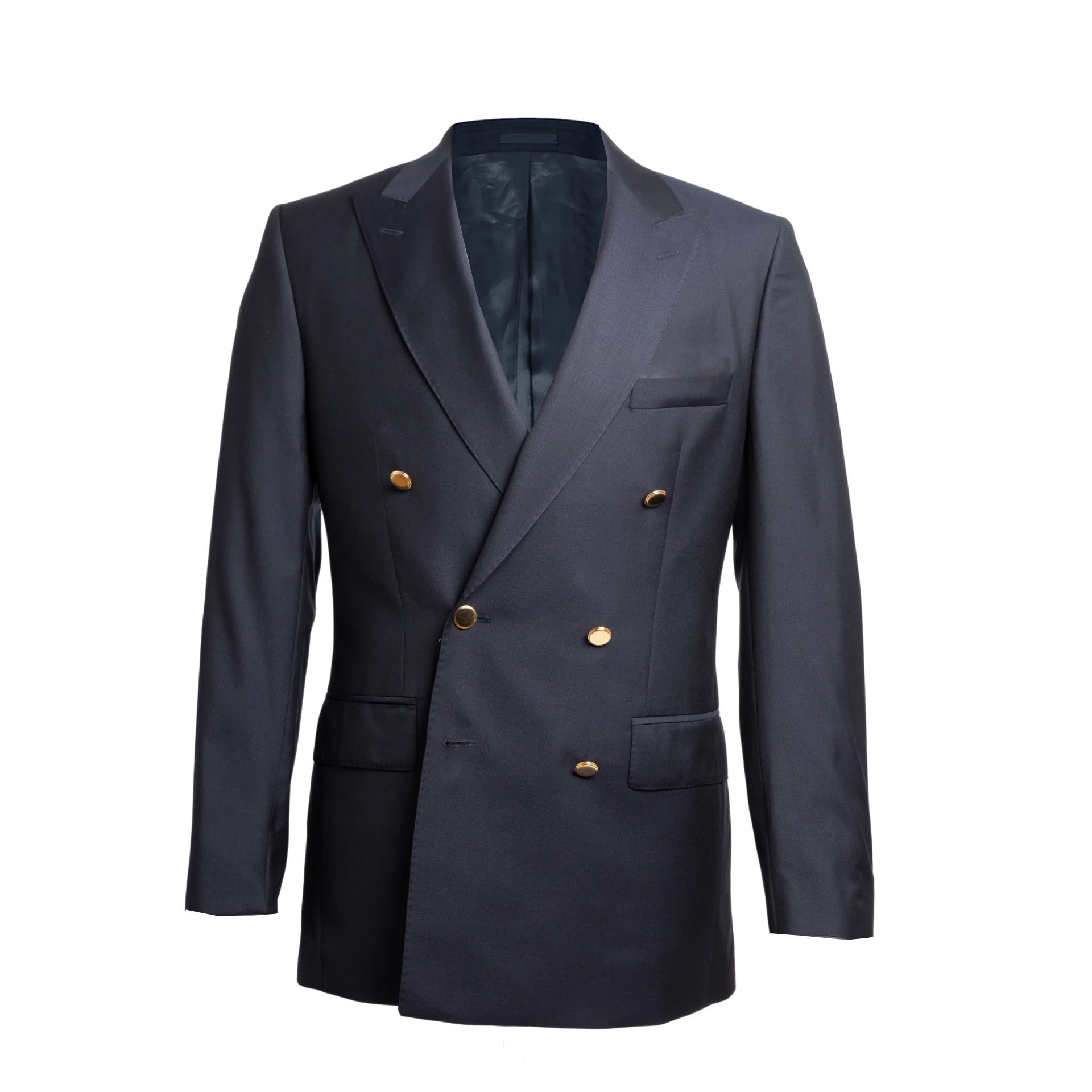 Ermenegildo Zegna Travel Fabric Twill Wool Blazer for Men - Navy Blue Slim Fit Business Suit Jacket | Perfect for Office Wear, Business Meetings & Formal Events