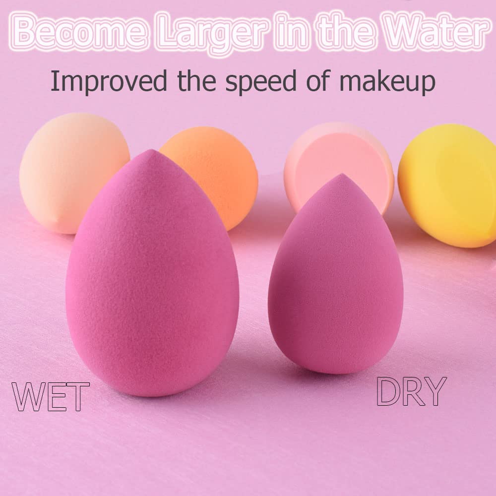12PCS Soft Makeup Sponges - Wet & Dry Beauty Blender Set for Liquid Foundation, Cream & Powder | Professional Cosmetic Egg Sponge Kit | Perfect for Daily Makeup, Contouring & Airbrush Finish