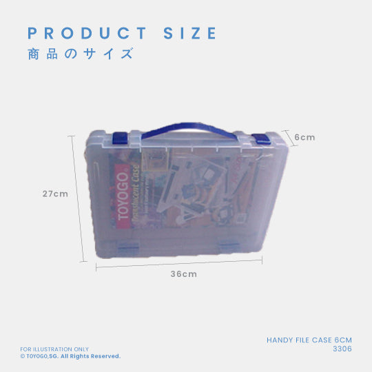 Handy File Case 6cm (3306) - Portable Document Organizer for Office, School & Home Use - Perfect for Papers, Receipts & Important Documents