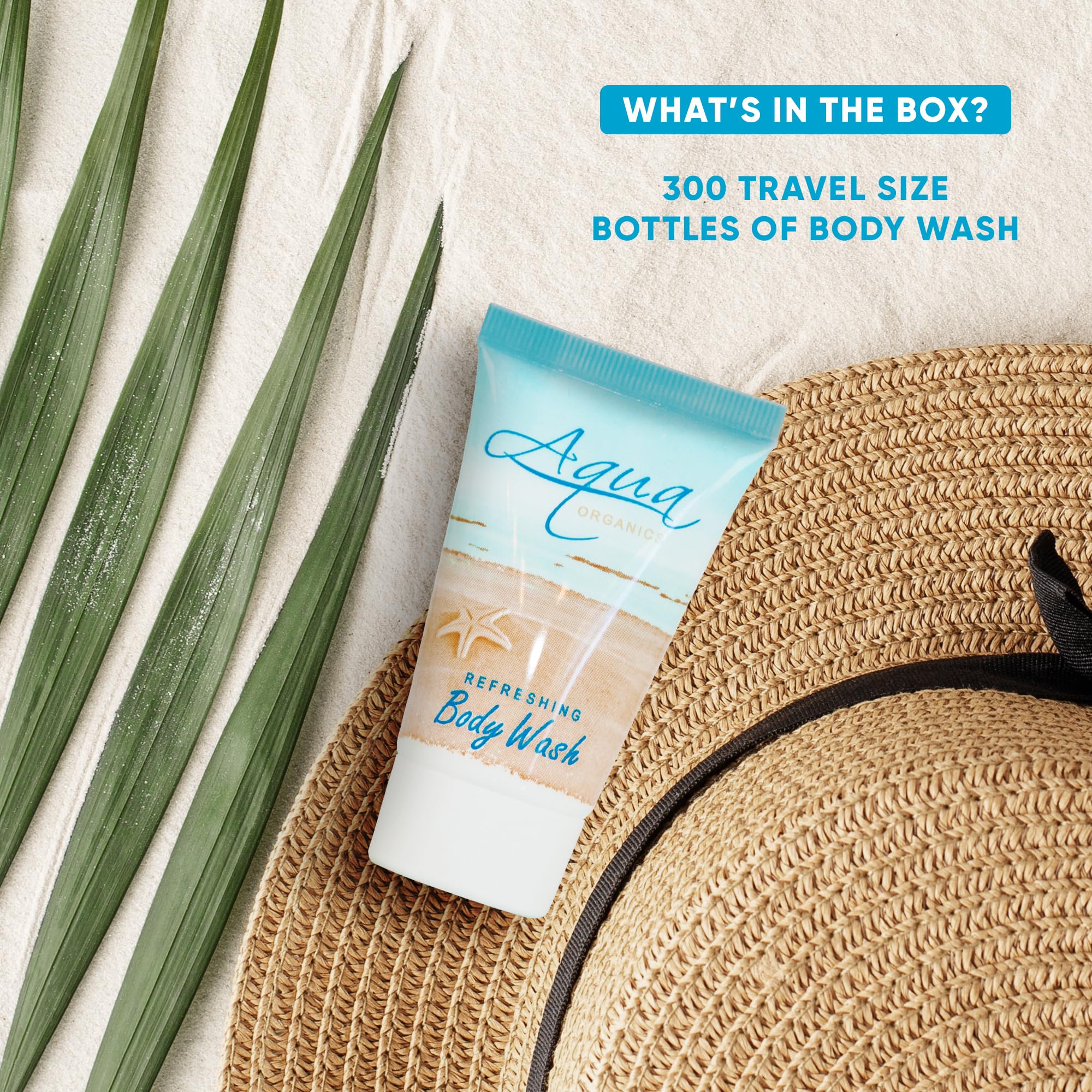 Travel Size Body Wash - 1 oz Bulk Pack (Case of 300) | Hotel Amenities & Personal Care Essentials for Travel, Gym, and On-the-Go Use