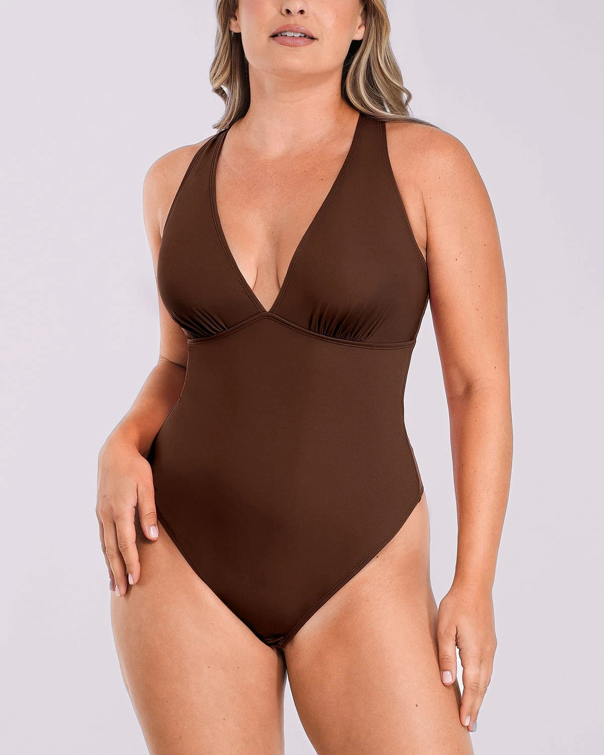 AirSlim® Deep V Neck Cross Back Shaping Bodysuit - Slimming Shapewear for Women | Perfect for Dresses, Tops & Everyday Wear