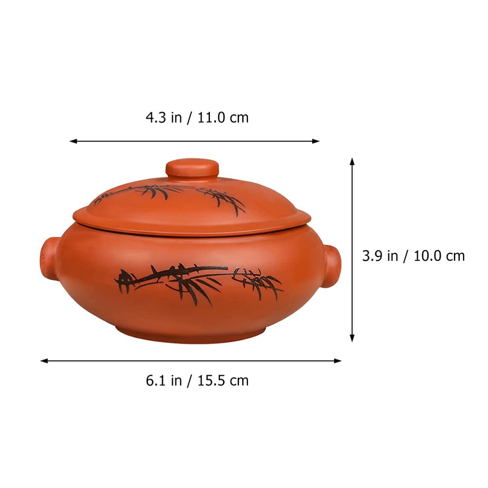 DOITOOL 1-Piece Ceramic Casserole Dish - Oven Safe Cooking Pot, Steaming & Stewing Pot for Kitchen, Ceramic Soup Pot with Lid - Perfect for Slow Cooking, Baking, and Serving Dishes