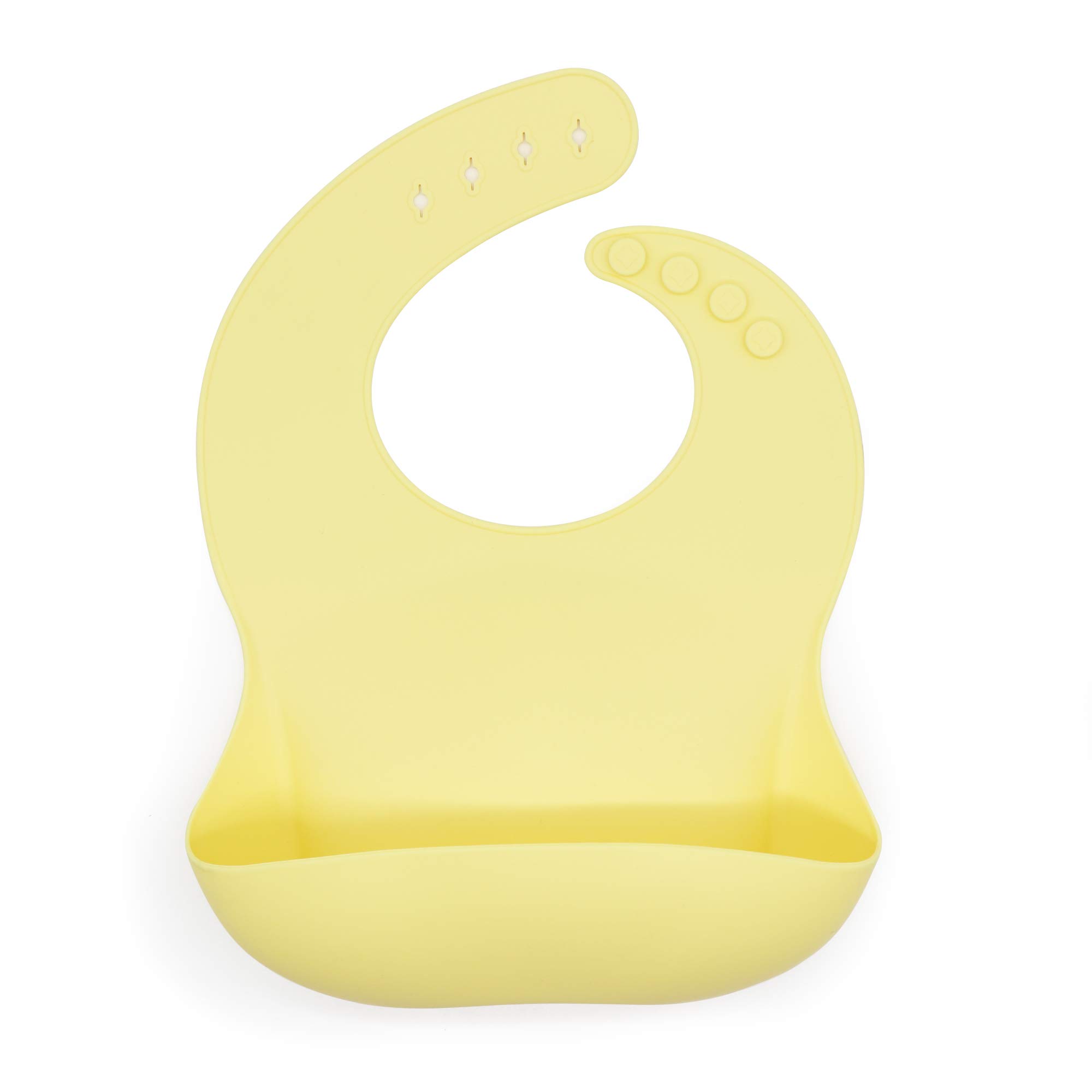 The Happy Stork Silicone Baby Bibs with Food Catcher for Girls & Boys - Soft, Waterproof & Adjustable for Infants & Toddlers 6-36 Months - Perfect for Messy Meals, Feeding Time & Daycare Use