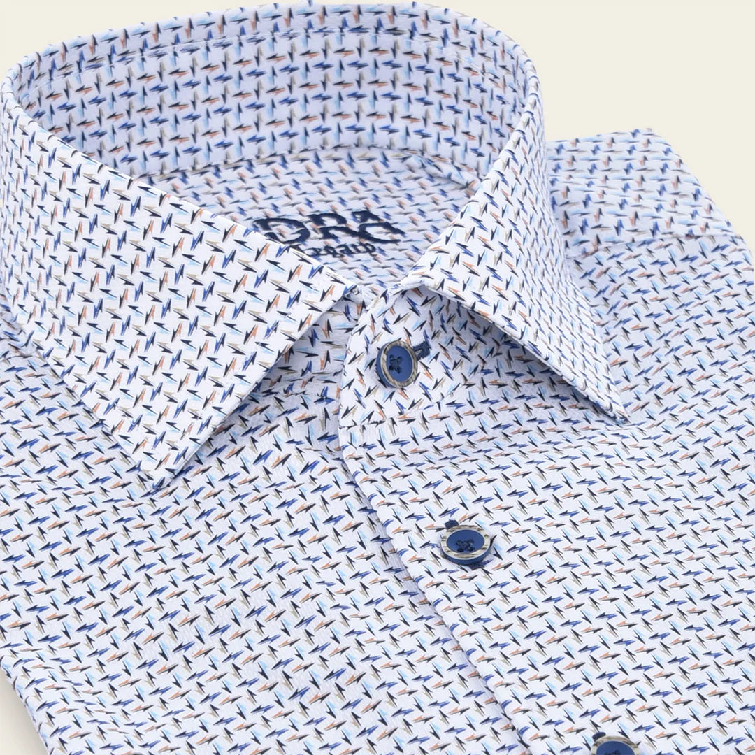 CMW848R Men's Casual Cotton Shirt - Stylish Multi-Pattern Button Down Shirt for Everyday Wear, Office & Outdoor Activities