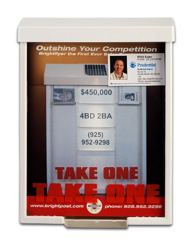 12 Pack White Snap Shut Brochure Holders - Durable Flyer Display Boxes for Retail, Events & Outdoor Use - Bulk Wholesale Storage Solution for Menus, Catalogs & Promotional Materials