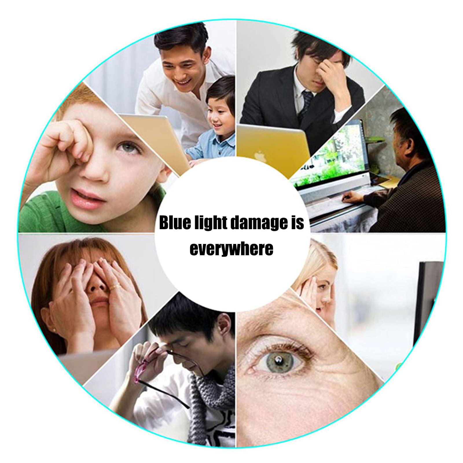 AIZYR Anti Blue Light Screen Protector for TV - Anti Glare Film Reduces Eye Fatigue for LCD, LED, OLED & QLED 4K HDTV (50 inch 1095x616mm) - Perfect for Home Theater, Gaming & Office Use