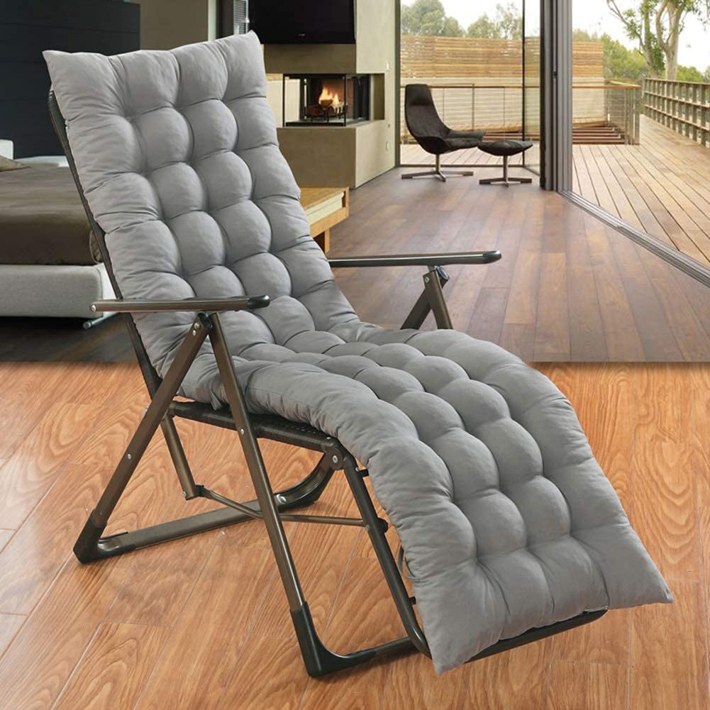 Quilted Rocking Chair Cushions - Thickened Indoor/Outdoor Bench & Sofa Cushion for Patio Furniture, Rattan Chairs - Coffee Color 48x120cm (19x47in) - Perfect for Living Room, Garden & Balcony Relaxation