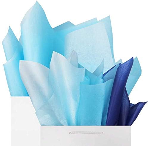 Eco-Friendly Sarras Blue Wrapping Paper - 20x26 Inches, Pack of 30 Sheets | Multipurpose Gift Wrap for Presents, Hampers, DIY Crafts, Flower Making & Shipping Protection | Perfect for Birthdays, Weddings, Christmas & Home Decor Projects
