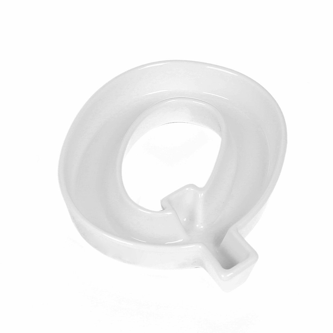 Ceramic Letter Q Dish - Elegant Candy & Nut Bowl for Wedding, Party, Baby Shower Table Decor - Perfect for Home, Office & Gift Giving