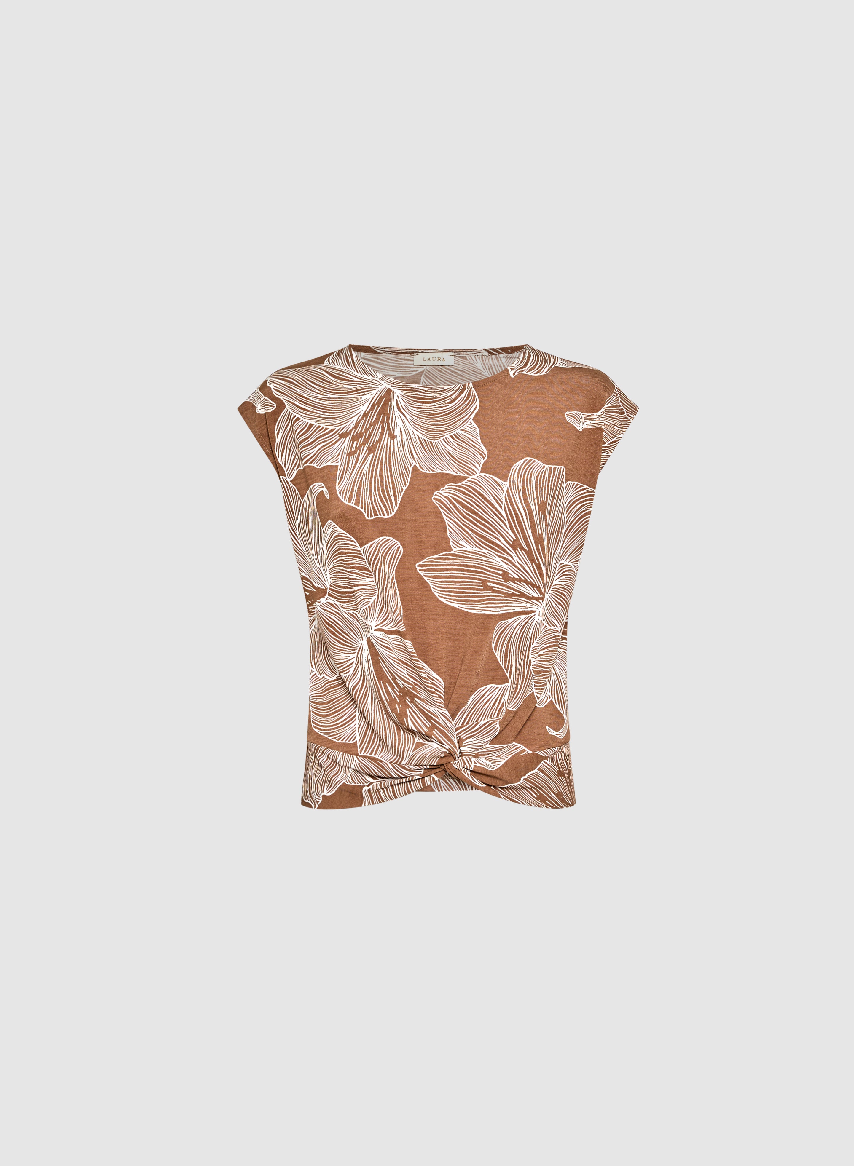 Floral Print Cap Sleeve T-Shirt for Women - Summer Fashion Top for Casual Wear, Outfits & Daily Activities