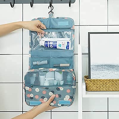 Eopzo Multi-Functional Hanging Toiletry Bag for Travel - Waterproof Cosmetic & Makeup Organizer with Separate Compartments, Perfect Shaving Kit Pouch for Men & Women | Ideal for Camping, Business Trips & Vacation (Color Options Available)