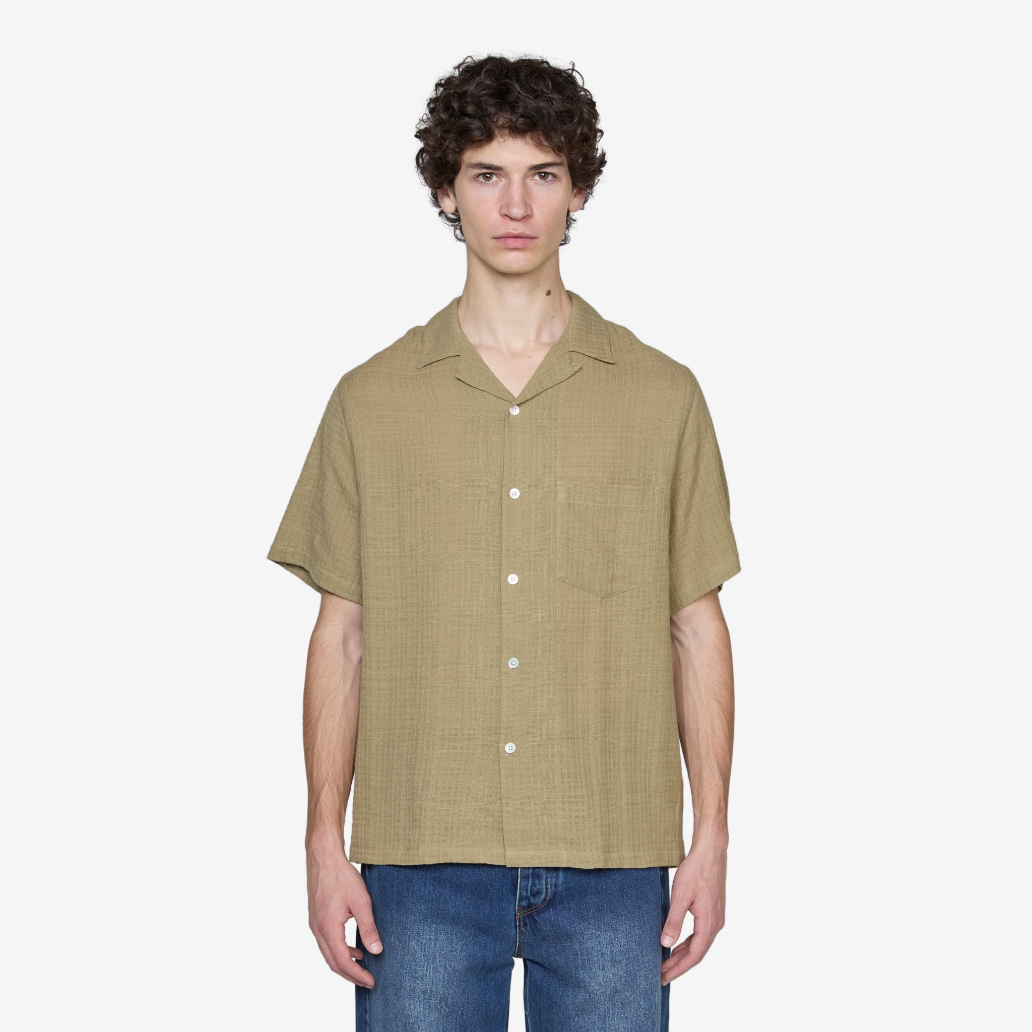 Premium Cotton Grain Shirt in Khaki - Comfortable Casual Button-Down for Men | Perfect for Office, Outdoor Adventures & Everyday Wear