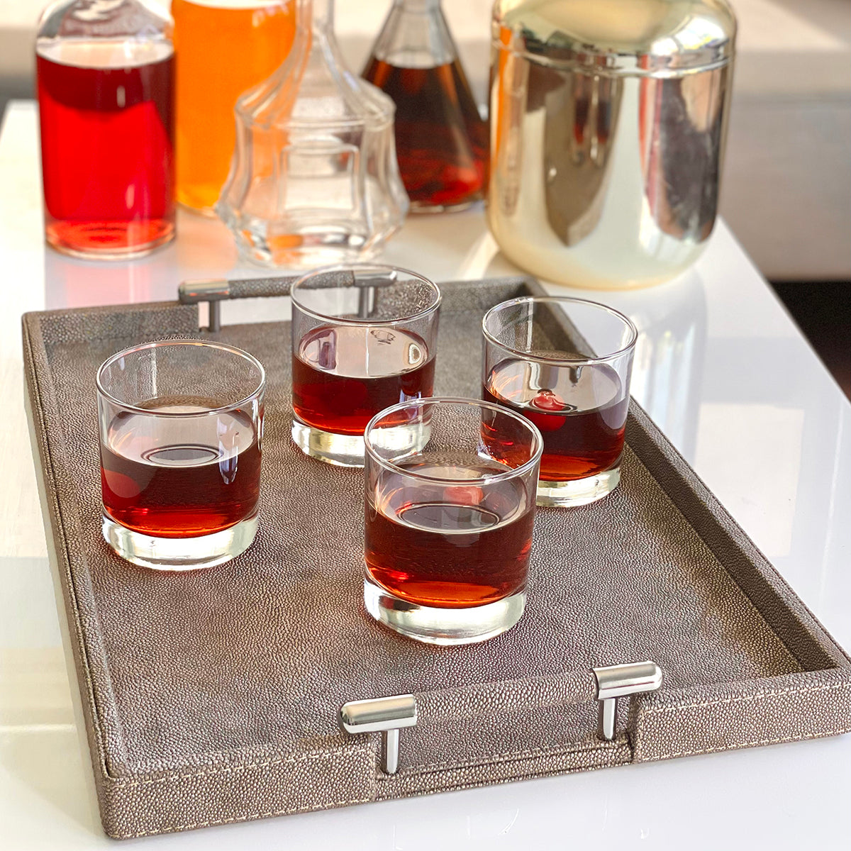 Premium Stingray Leather Trays - Handcrafted Luxury Serving & Decorative Trays for Dining, Coffee Tables & Home Decor | Unique Gift Idea