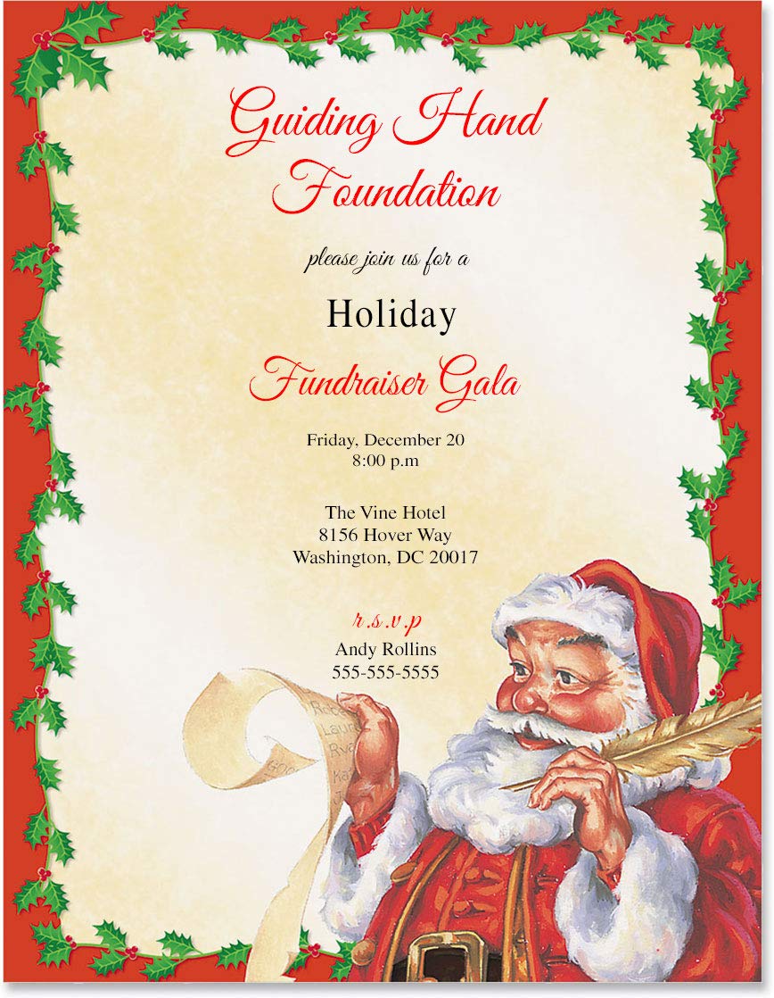 Santa's List Christmas Holiday Themed Stationery - 8.5 x 11 Premium Border Paper & Letterhead (100 Sheets) - Elegant Decorative Writing Paper for Festive Cards, Holiday Letters & Seasonal Office Use