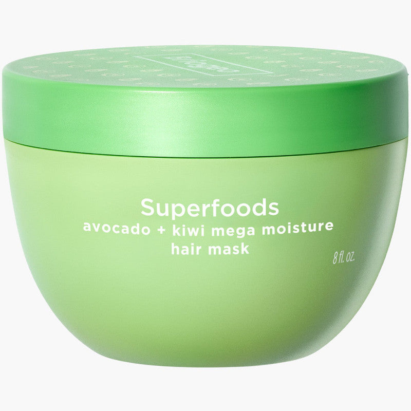 Briogeo Superfoods Avocado & Kiwi Mega Moisture Hair Mask - 8 oz Deep Conditioning Treatment for Dry, Damaged Hair - Perfect for Salon-Quality Hydration at Home