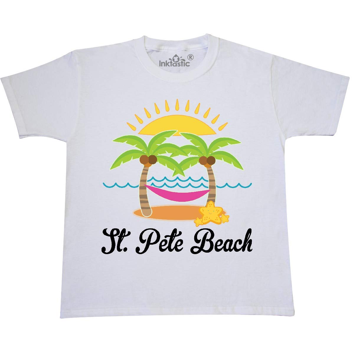 Inktastic St. Pete Beach Florida Vacation Youth T-Shirt - Soft Cotton Tee for Boys & Girls - Perfect Beach Trip Souvenir & Summer Outfit