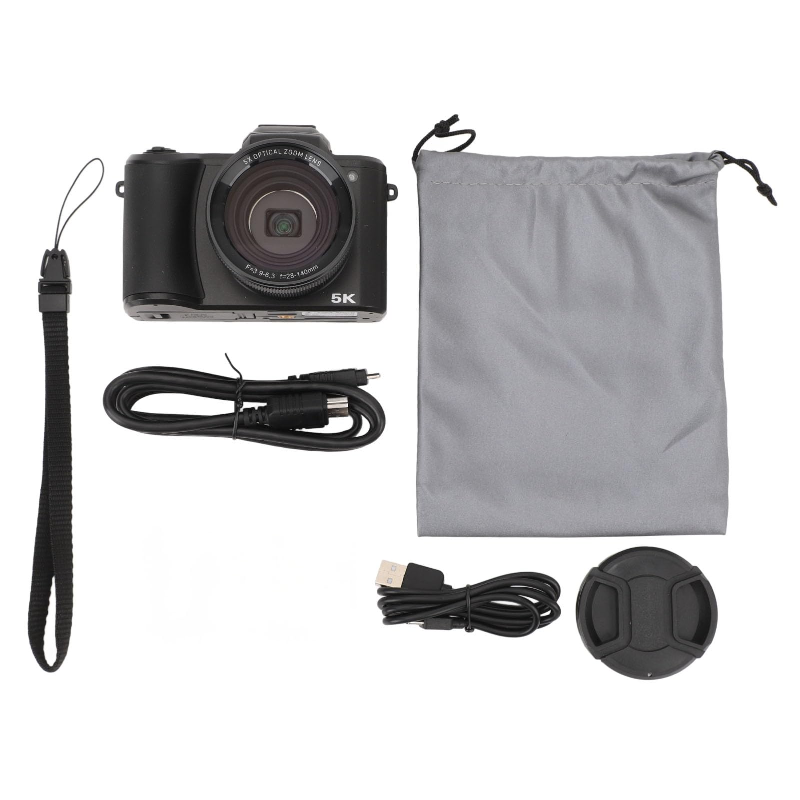 5K 64MP Digital Camera with Dual Autofocus Lenses & 10X Zoom - 3.2
