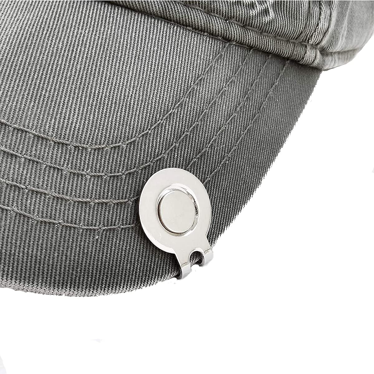 2 Pack Magnetic Golf Hat Clip & Ball Marker - Silver | Durable Golf Accessories for Men & Women | Perfect for Golf Hats, Visors & Caps During Play