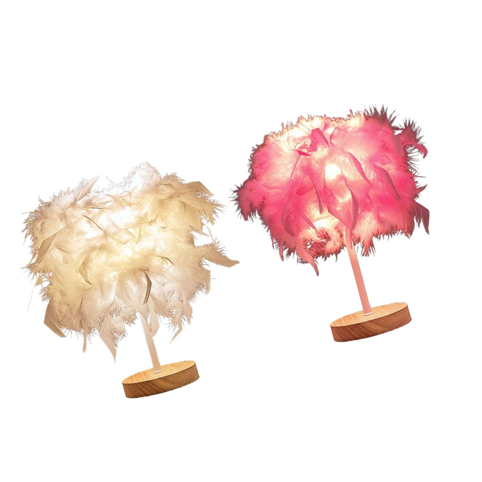 Modern Buachois Table Lamp - Bedside Night Light with Decorative Atmosphere for Bedroom, Living Room, Party & Wedding Decor (White) | Perfect for Cozy Nights, Romantic Ambiance & Home Decor