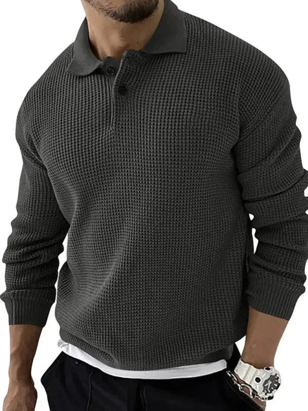 Men's Urban Polo Pullover Sweater - Stylish & Comfortable Knitwear for Casual Wear, Office & Outdoor Activities