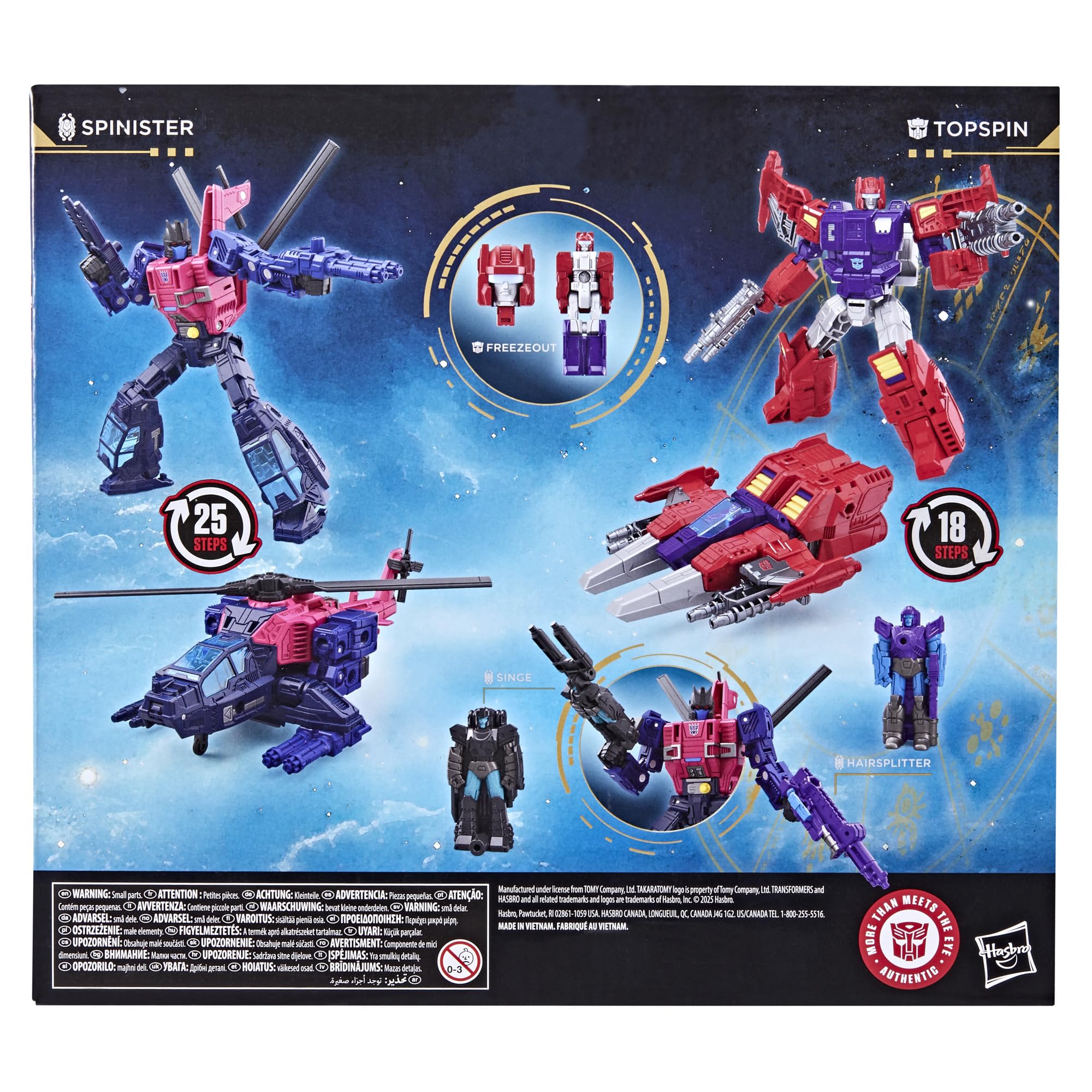 Transformers Age of The Primes Wreck 'n Doom Collection - Topspin vs Spinister 5.5-inch Converting Action Figure 2-Pack | Robot Toys for Kids Ages 8+ | Amazon Exclusive | Battle & Collectible Action Figures for Play & Display