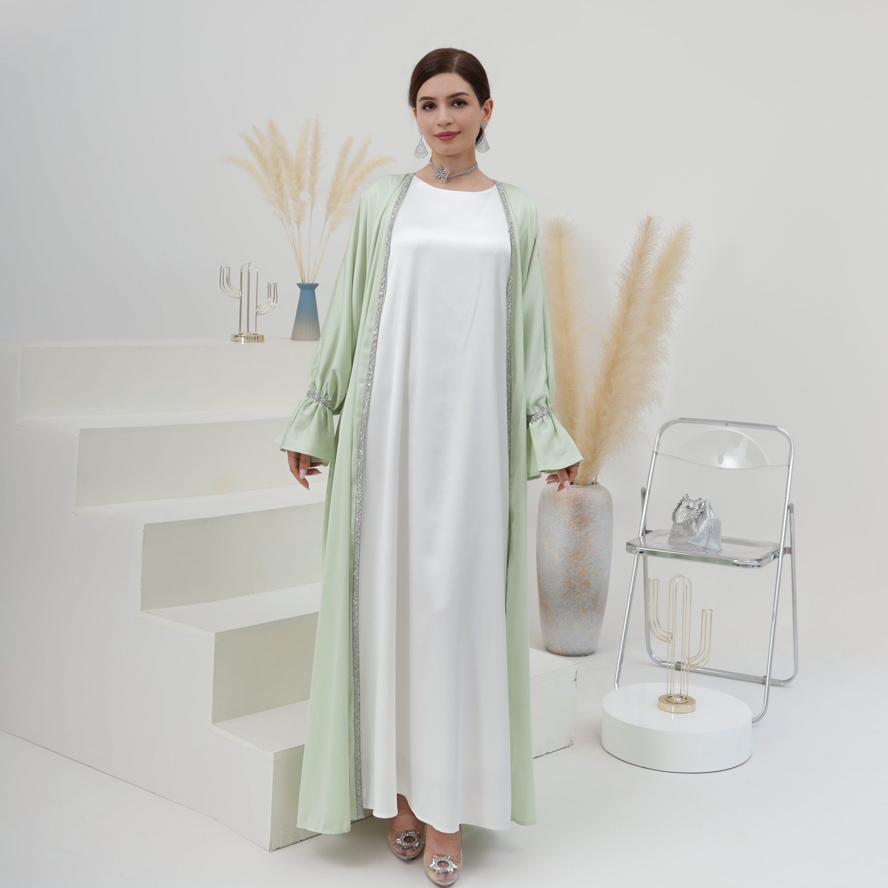 Aria 3-Piece Set in Mint Green - Soft and Comfortable Home Decor for Living Room, Bedroom, or Office