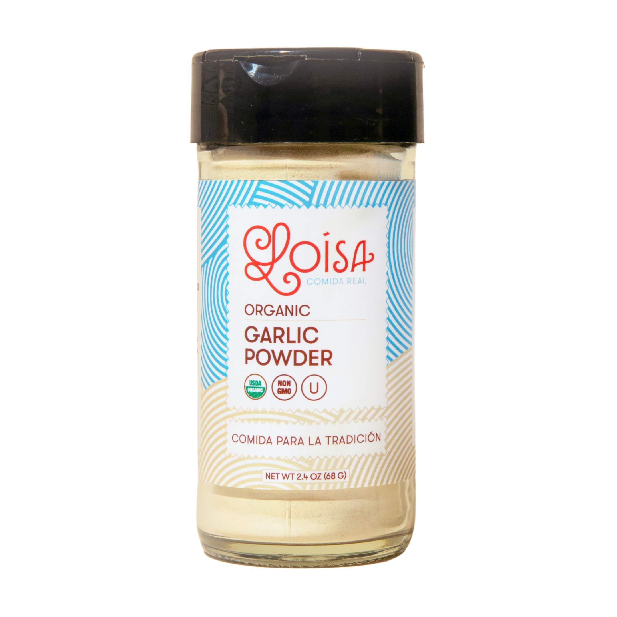 Organic Garlic Powder by Loisa - USDA Certified, Non-GMO, No MSG, Preservative-Free, Natural Flavor (2.4oz) | Perfect for Cooking, Seasoning & Meal Prep