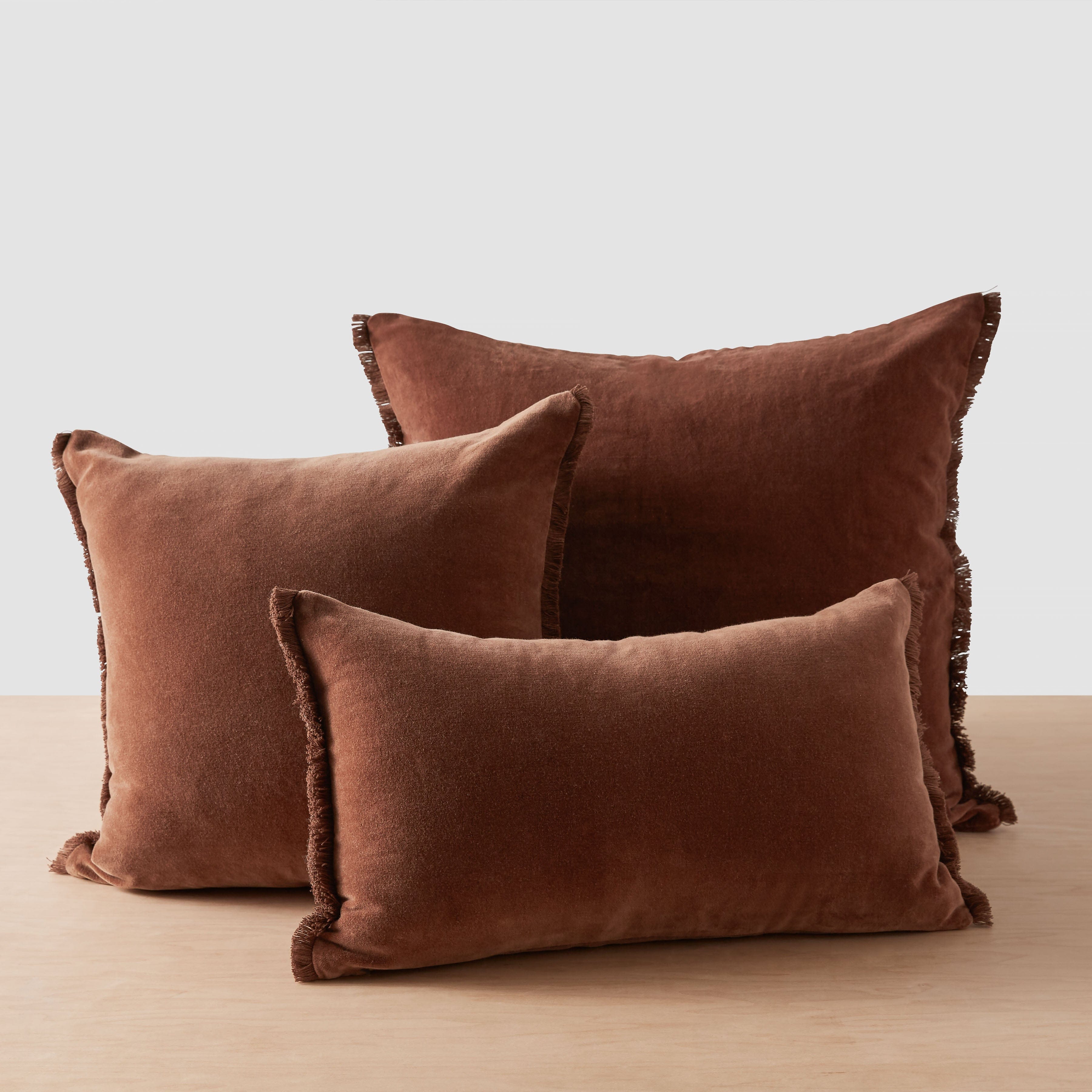 Luxury Velvet Throw Pillow Covers - Soft Decorative Cushion for Sofa, Bed & Home Decor - Elegant Living Room & Bedroom Accent - Set of 2 (18x18 Inches)