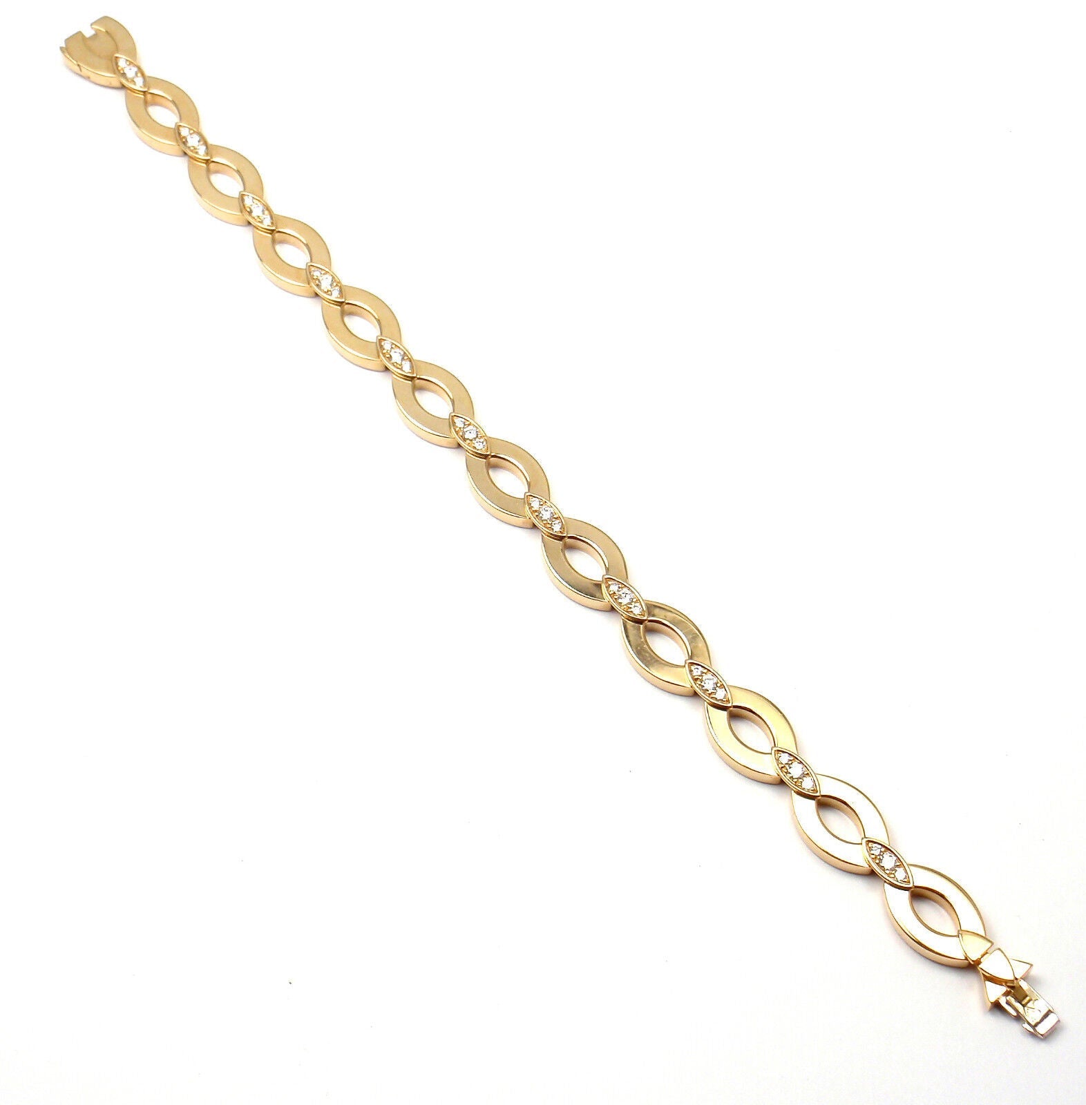 Authentic Cartier 18K Yellow Gold Diamond Diadea Link Bracelet - Luxury Jewelry for Women, Perfect for Weddings, Anniversaries & Special Occasions