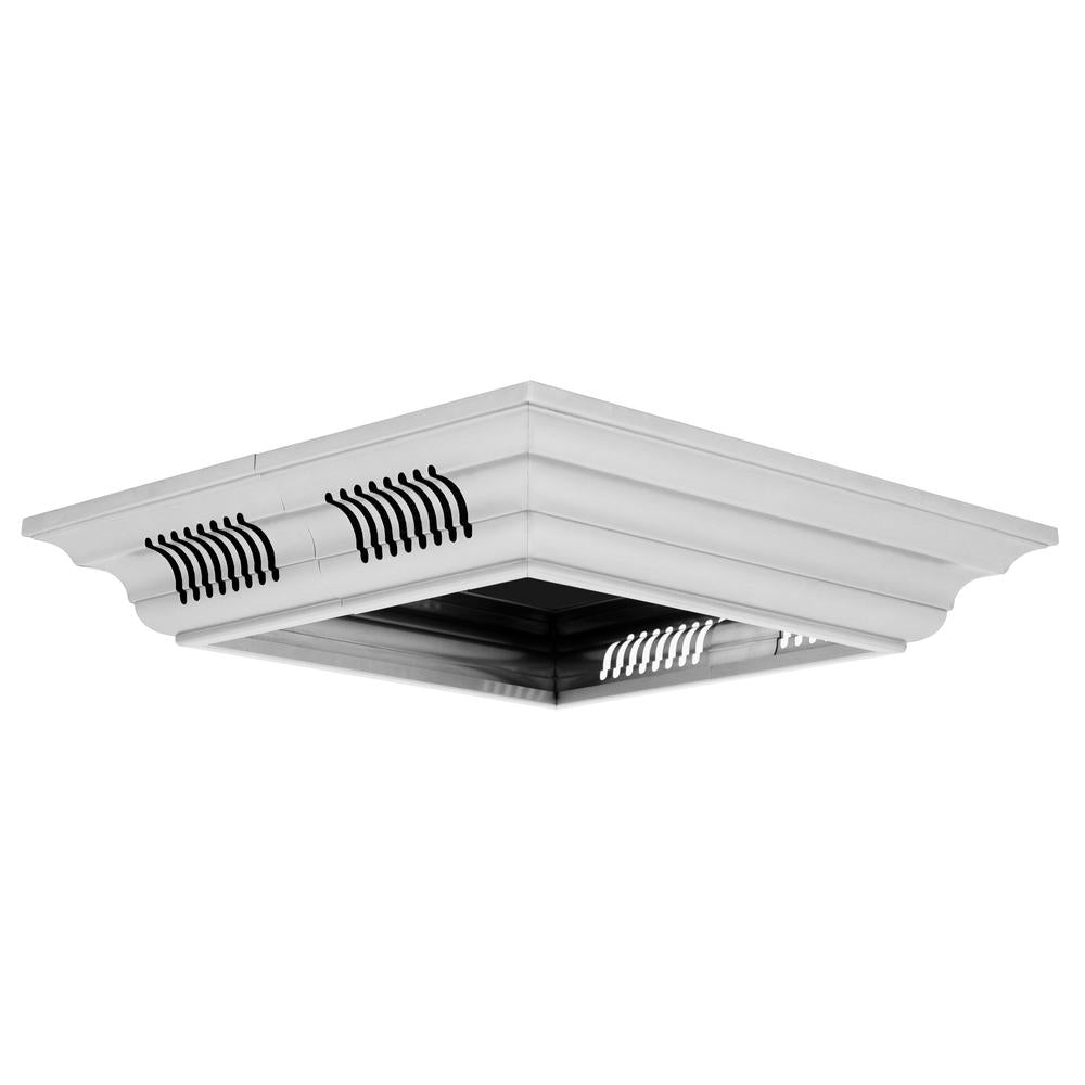 Premium ZLINE Stainless Steel Crown Molding with Built-in CrownSound Bluetooth Speakers (CM6 BT GL5i) - Perfect for Home Theater, Kitchen & Modern Interior Design