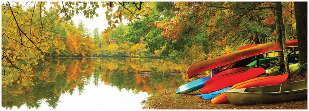 Autumn Fleet Fine Art Canvas Wall Decor by Jack Reed - 60x22 Inches - Ready to Hang Painting for Living Room, Bedroom, Office - Nature Landscape Artwork for Home & Commercial Spaces