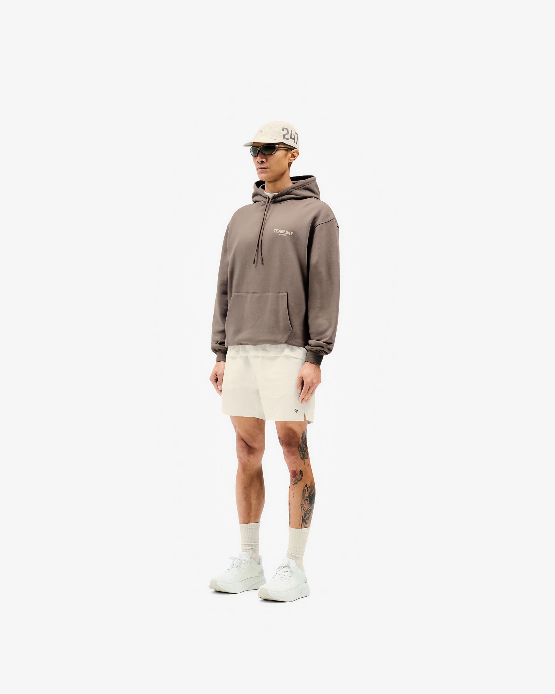 Team 247 Oversized Hoodie - Earth Tone Unisex Pullover Sweatshirt for Men & Women | Cozy Lounge Wear, Streetwear Fashion, Casual Outfit for Everyday Comfort