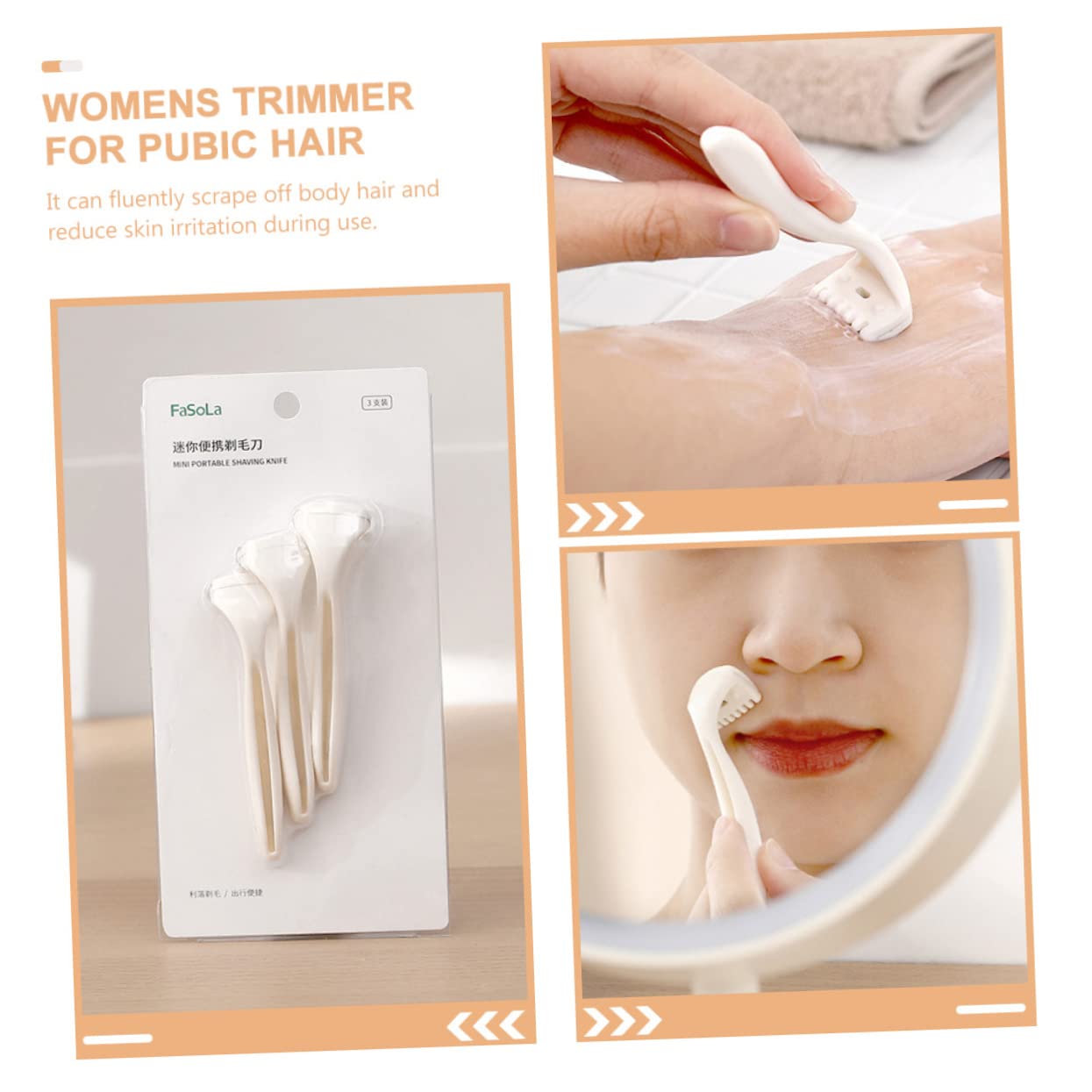 3pcs Women's Electric Shaver & Body Hair Trimmer - Bikini & Intimate Grooming Razor with Stainless Steel Blades - Perfect for Sensitive Skin & Travel Use