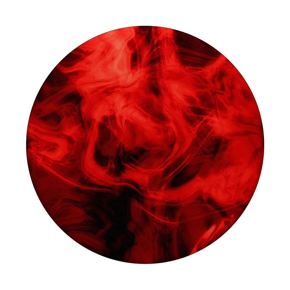 Dark Red and Black Swirl Smoke PopSockets PopGrip - Swappable Cellphone & Tablet Holder Mount for Secure Grip, Perfect for Hands-Free Viewing, Video Calls, and Selfies