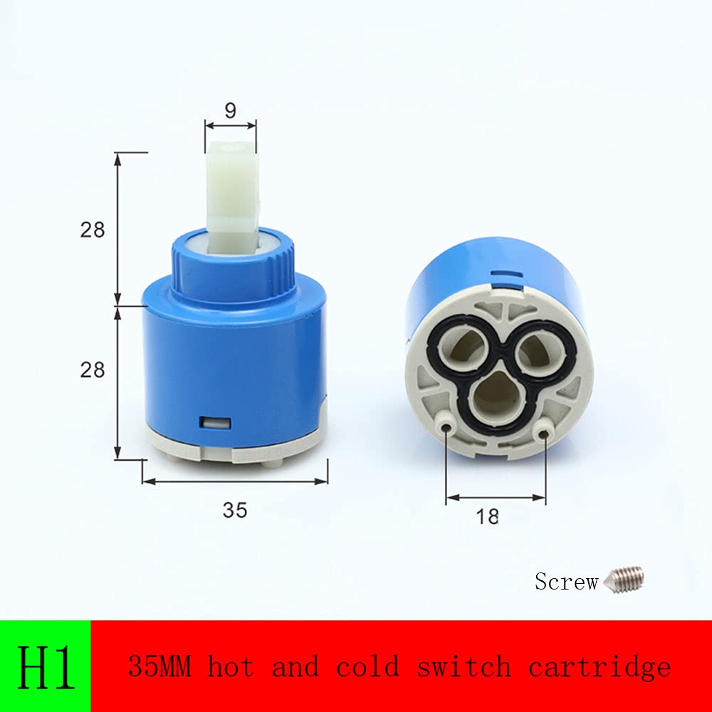 35mm Ceramic Faucet Cartridge Replacement - Ceramic Disc Valve Mix Tap Inner Cartridge for Kitchen, Bathroom & Shower Faucets - Perfect for Leaky Faucet Repairs and DIY Plumbing Projects