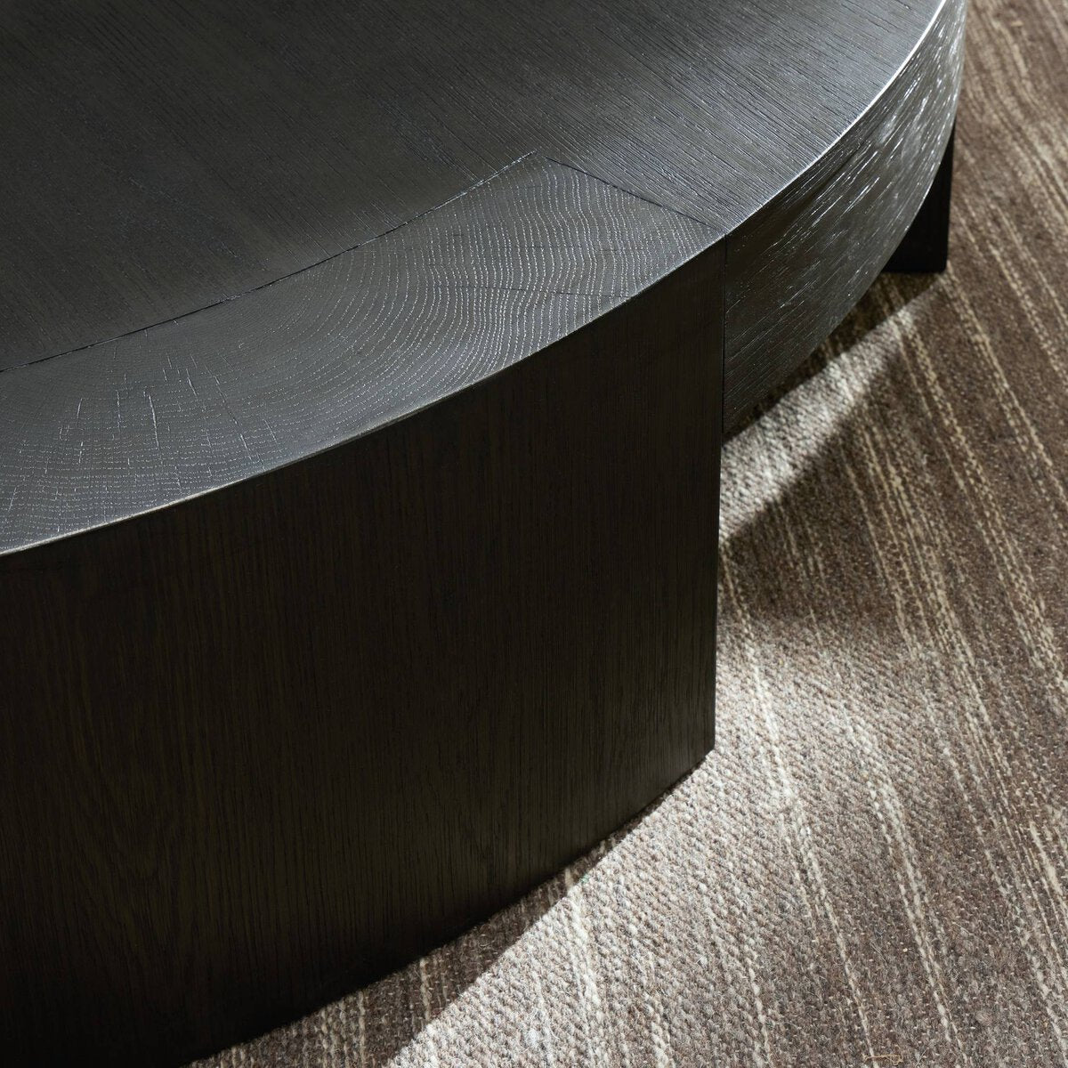 Modern Andy Coffee Table - Charcoal Oak Veneer Finish - Large Size for Living Room, Office & Lounge Decor