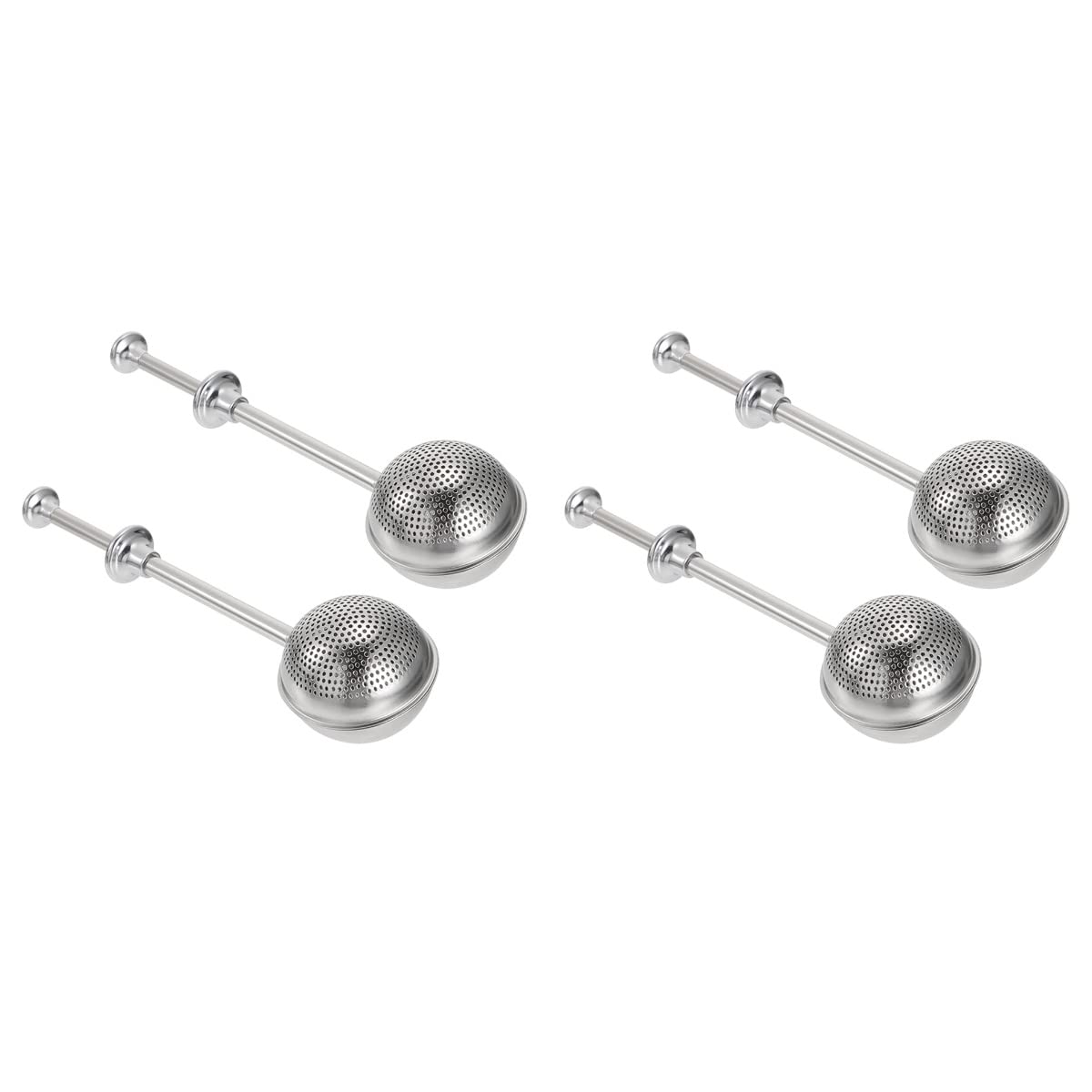 Premium Stainless Steel Mesh Tea Strainer Set - Telescopic Sphere Tea Ball Infuser with Long Handle for Loose Leaf Tea, Coffee, Herbs & Spices | Ideal for Home, Office & Travel Use | 2-Pack