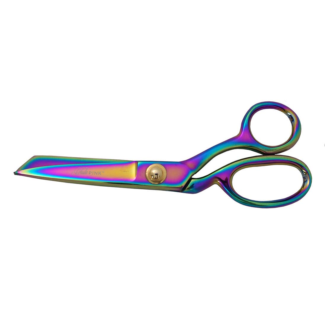 Tula Pink 726TPSERR Bent Trimmer - Professional Silver Embroidery Scissors for Quilting, Sewing & Crafting - Perfect for Fabric Cutting, Thread Trimming & Detailed Handwork