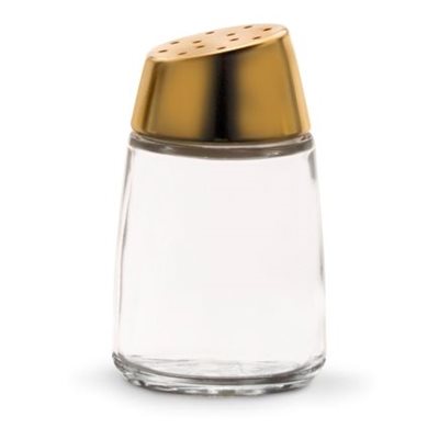Vollrath Traex Continental 2 Oz Salt and Pepper Shaker Set with Gold Top - 12/Case - Perfect for Restaurants, Catering, and Home Kitchen Use