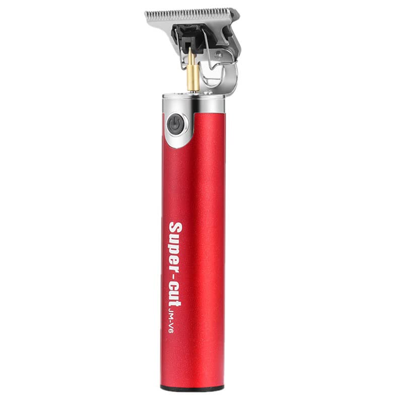 Professional Hair Clippers for Men - Cordless & Rechargeable Electric Beard Trimmer & Barber Hair Cutting Machine (Red) - Perfect for Home Grooming, Salon Use & Travel Essentials