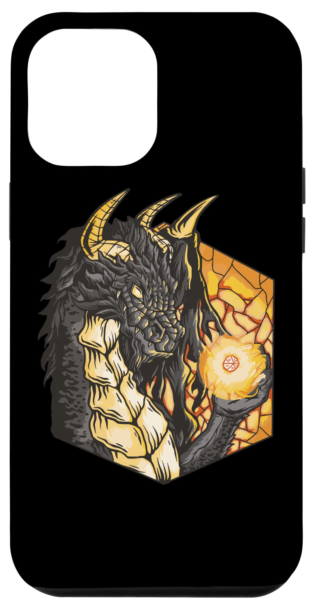 iPhone 12 Pro Max Case - Magical Dragon with Energy Ball Design | Protective Phone Cover for Fantasy Lovers | Perfect for Gaming, Cosplay & Medieval Theme Events