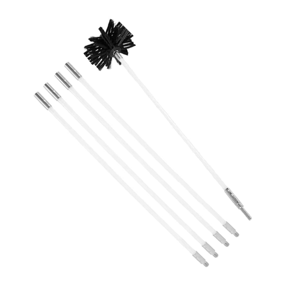 1 Set Chimney & Dryer Vent Cleaning Kit - Heavy Duty Duct Brush, Lint Remover & Sweeping Tools for Efficient Home Maintenance | Perfect for Fireplace, HVAC & Laundry Room Use