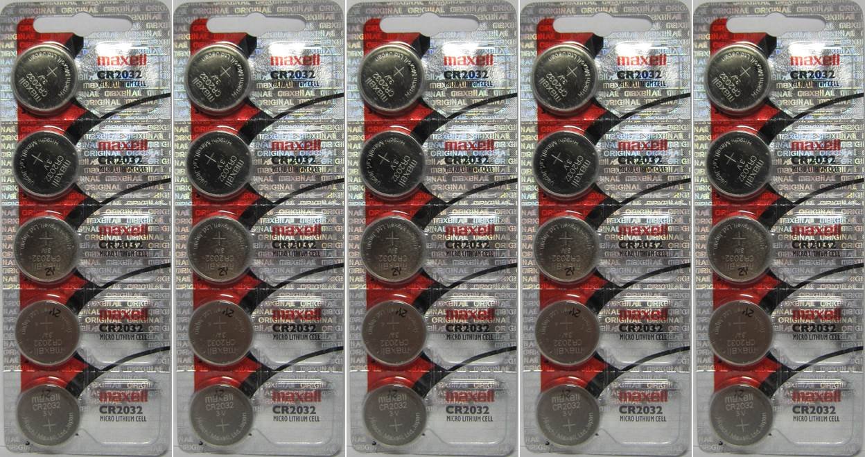Maxell CR2032 3V Lithium Coin Cell Batteries - 25 Pack with Hologram Packaging for Authenticity | Perfect for Watches, Key Fobs, Calculators & Medical Devices