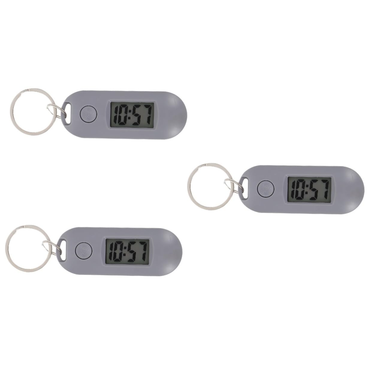 Vintage Digital Pocket Watch Keychain - 3pcs Electronic Mute Hanging Watch Set for Men & Women - Perfect for Gifts, Collectibles, and Fashion Accessories