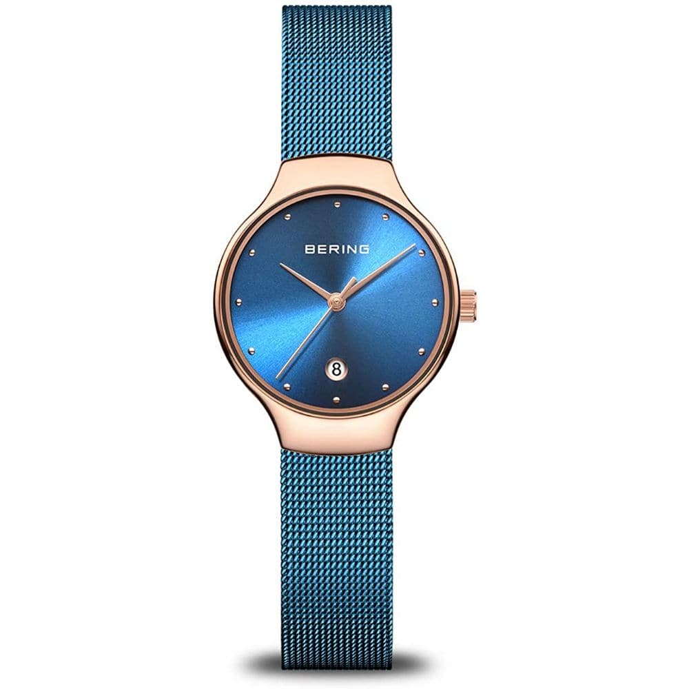 BERING 13326 368 Classic Women's Watch - Slim Stainless Steel Mesh Band, Water Resistant, Elegant Dress Watch for Business, Office & Formal Occasions