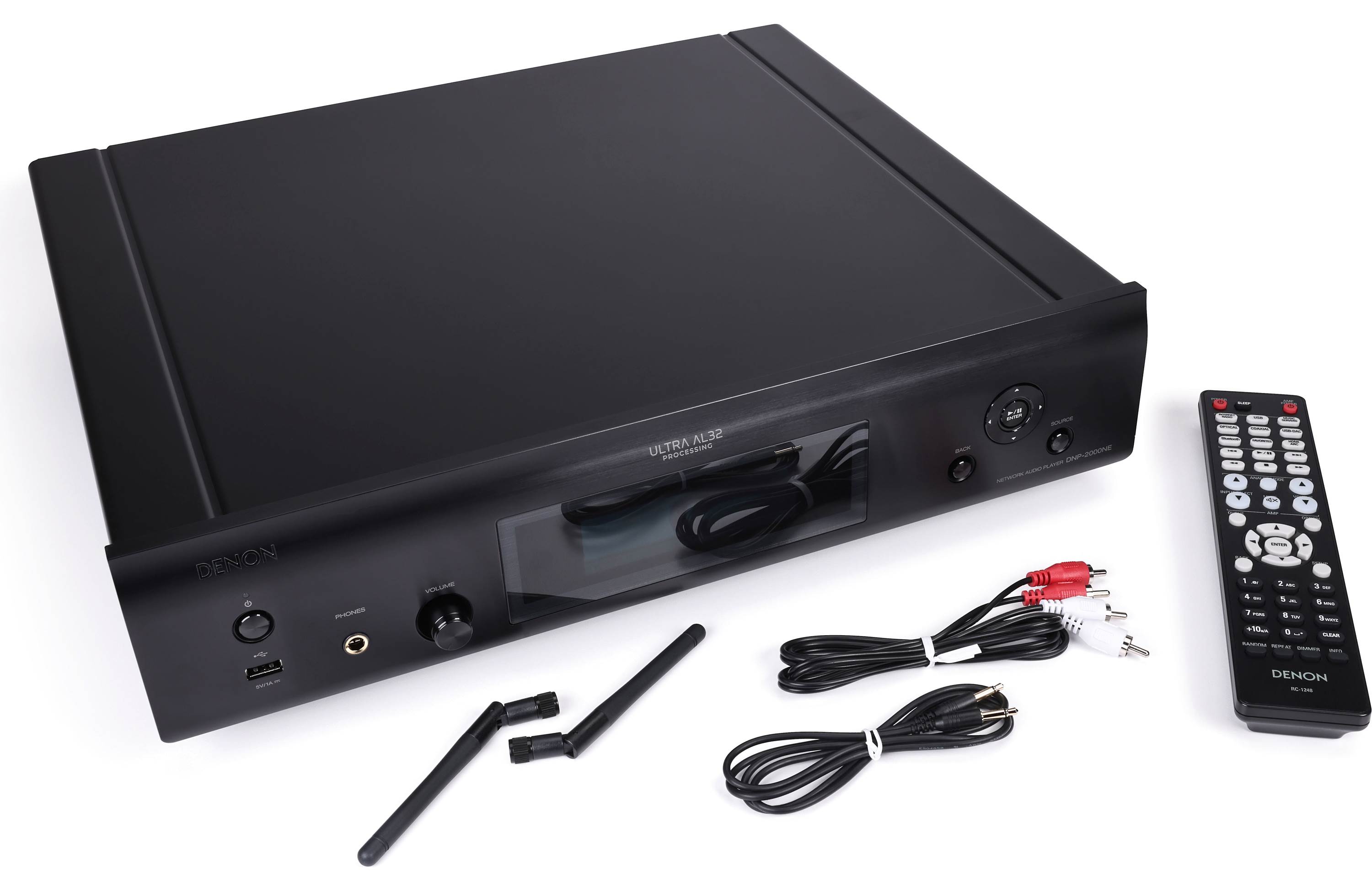 Denon DNP-2000NE Hi-Res Audio Network Streamer with HEOS Built-in | Wireless Music Streaming for Home Theater & Multi-Room Audio | Open Box Condition