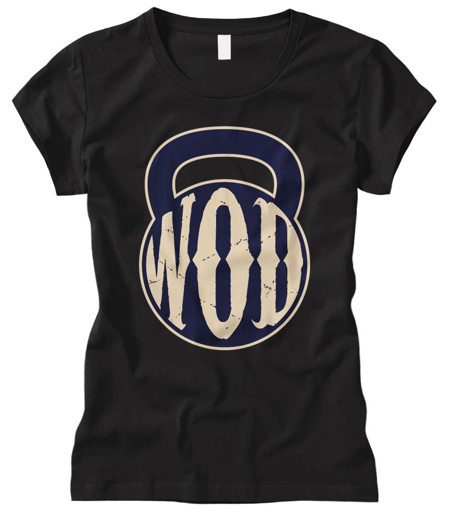 Cybertela Women's Kettlebell WOD Workout Gym Fitted T-Shirt - Perfect for CrossFit, Weightlifting & Fitness Training