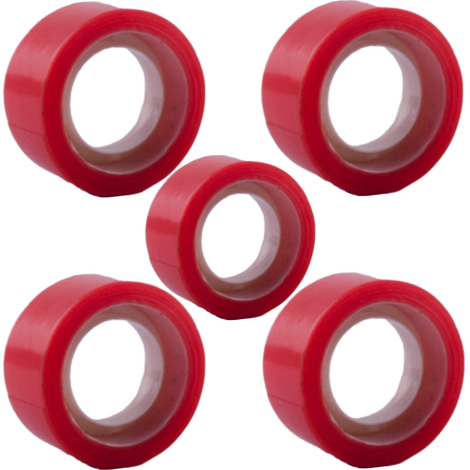 SIYAA Transparent Double Sided Hair Patch Tape - 5 Pack Small Red Hair Attachment Tape (50g) for Wigs, Extensions & Hairpieces | Secure & Invisible Hold for Daily Styling & Special Occasions