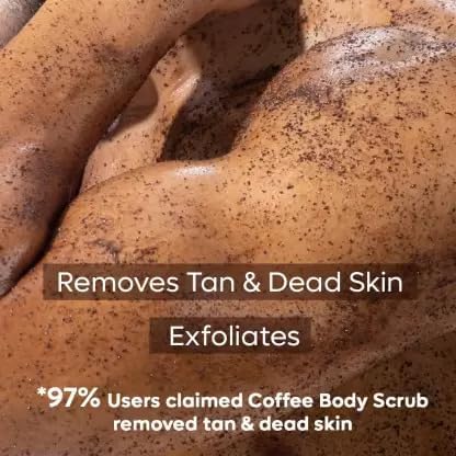 Organic Coffee Scrub for Face & Body - Exfoliating Blackhead Remover, Detan & Deep Cleansing - 75g for Glowing Skin | Perfect for Spa Day & Post-Workout Refresh