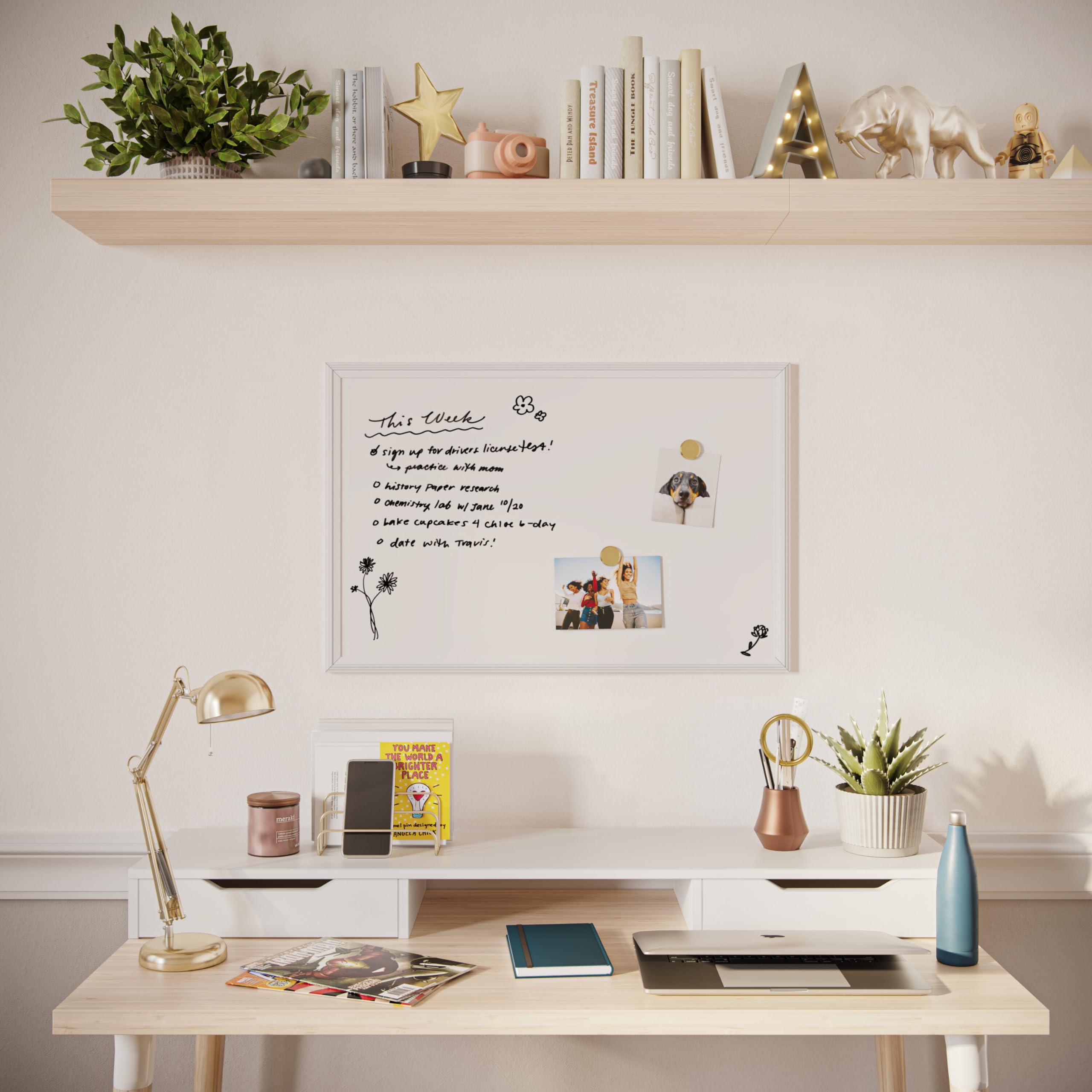 U Brands Farmhouse Magnetic Dry Erase Board - 40